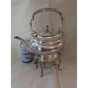 Atkin Brothers Silver Plate Tea Kettle Stand Tilt EPNS 5504 Victorian Style
